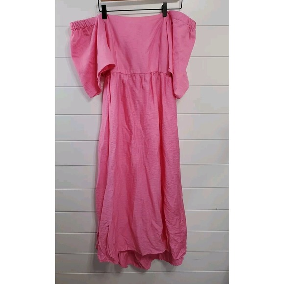 A New Day Women's Romantic Empire Midi Dress Size M Bubblegum Pink Barbie Girly - Picture 2 of 12